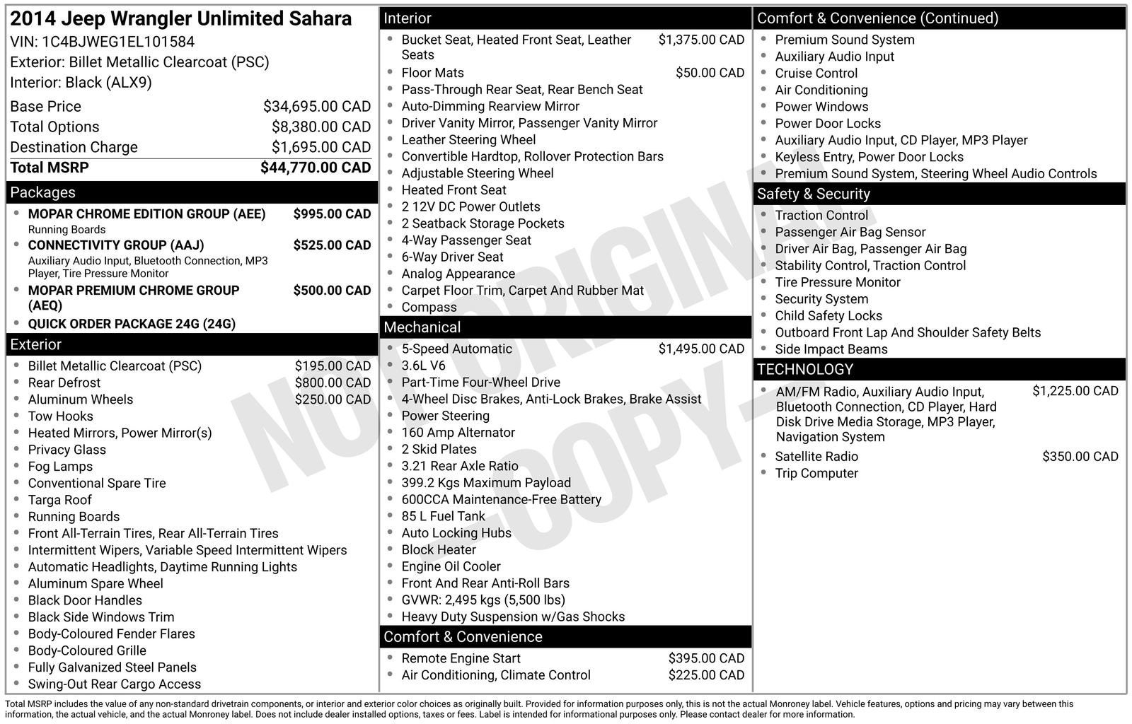 2014 Jeep Wrangler Unlimited Sahara
