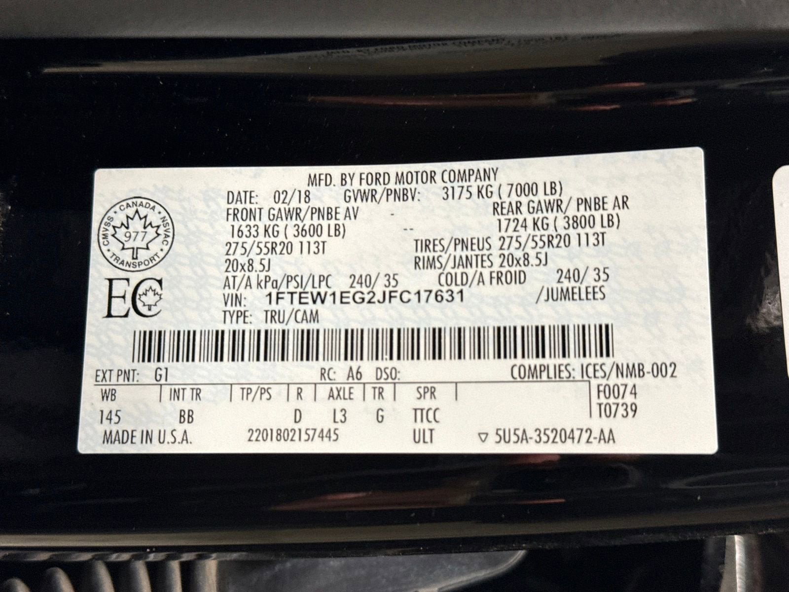 2018 Ford F-150 Platinum