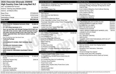 2026 Chevrolet Silverado 2500 HD High Country