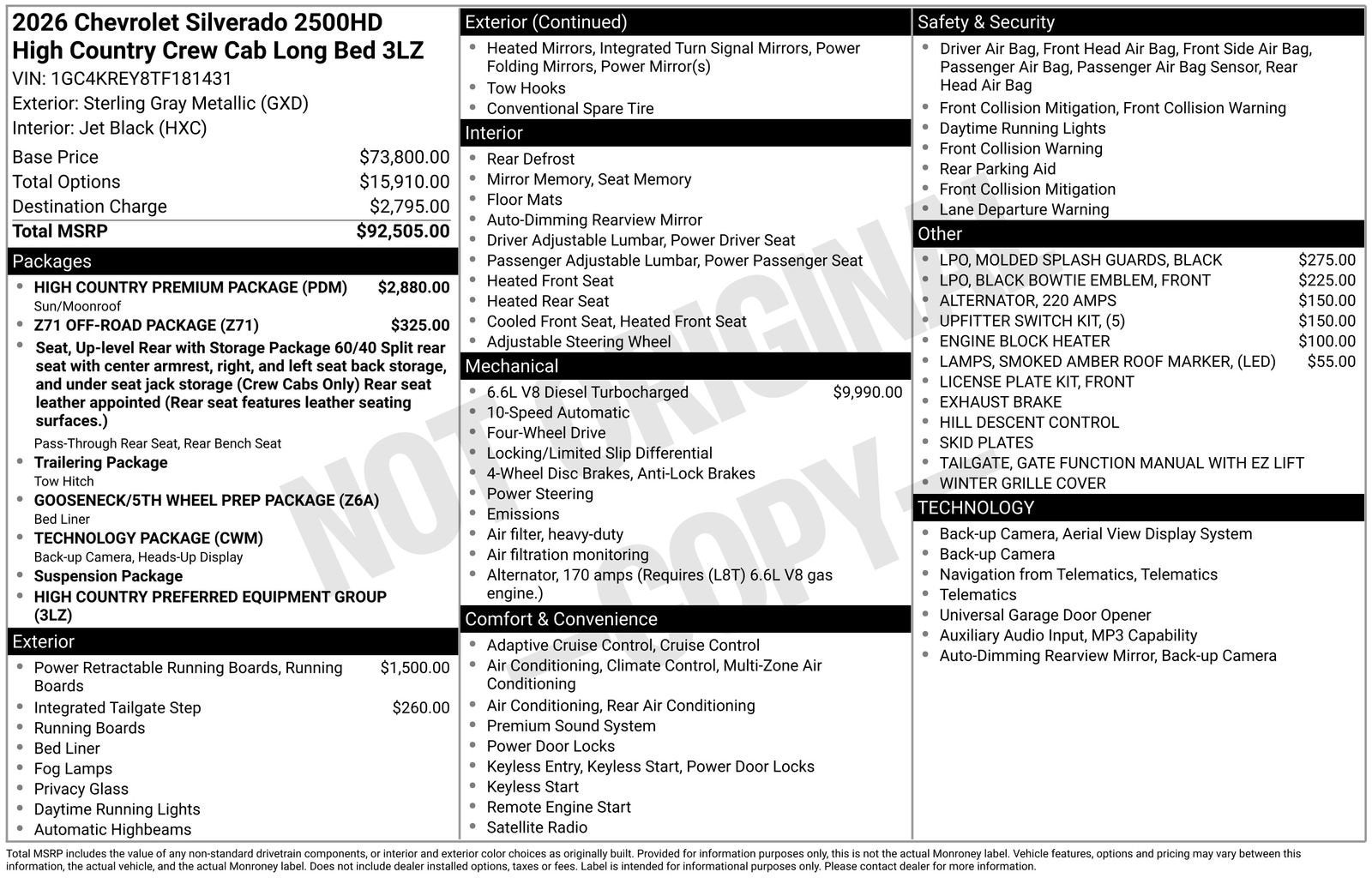 2026 Chevrolet Silverado 2500 HD High Country