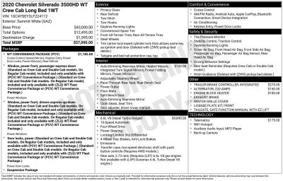 2020 Chevrolet Silverado 3500 HD Work Truck