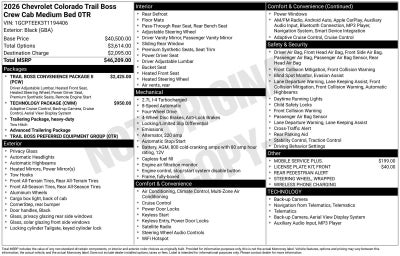 2026 Chevrolet Colorado Trail Boss
