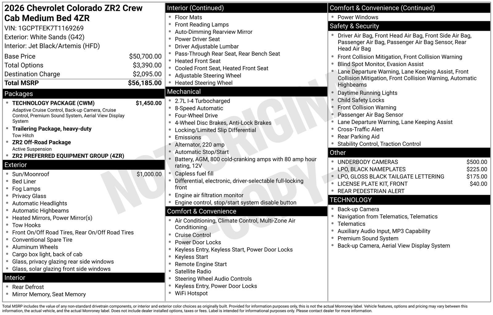 2026 Chevrolet Colorado ZR2