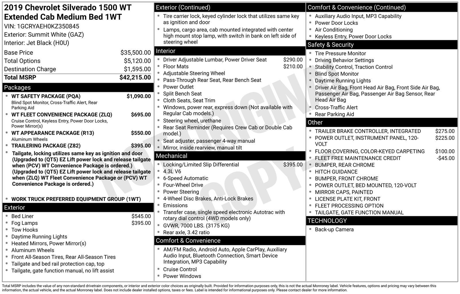 2019 Chevrolet Silverado 1500 Work Truck