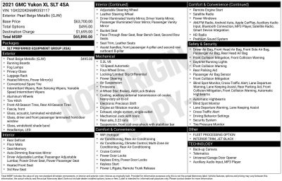 2021 GMC Yukon XL SLT