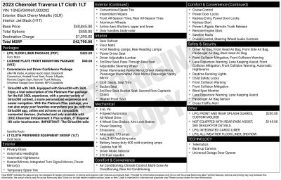 2023 Chevrolet Traverse LT Cloth