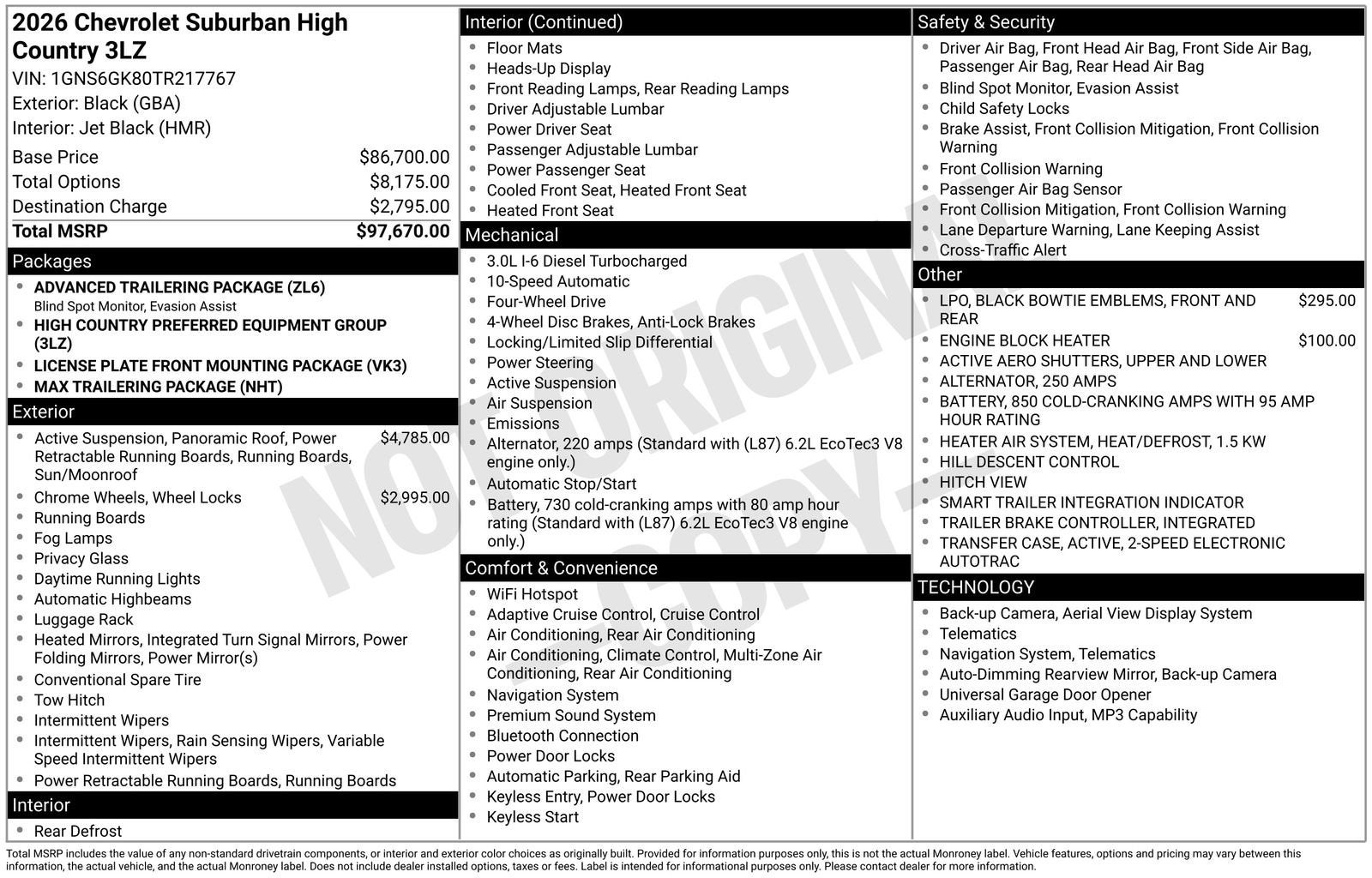 2026 Chevrolet Suburban High Country