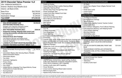 2019 Chevrolet Tahoe Premier