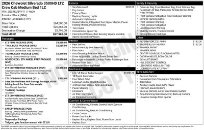 2026 Chevrolet Silverado 3500 HD LTZ