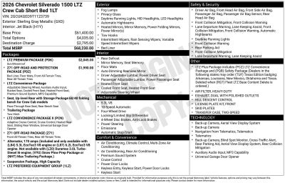 2026 Chevrolet Silverado 1500 LTZ