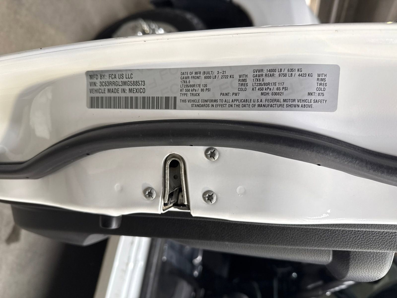 2021 RAM 3500 Tradesman Crew Cab 4x4 8' Box