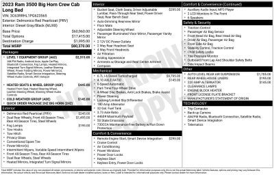 2023 RAM 3500 Big Horn Crew Cab 4x4 8' Box