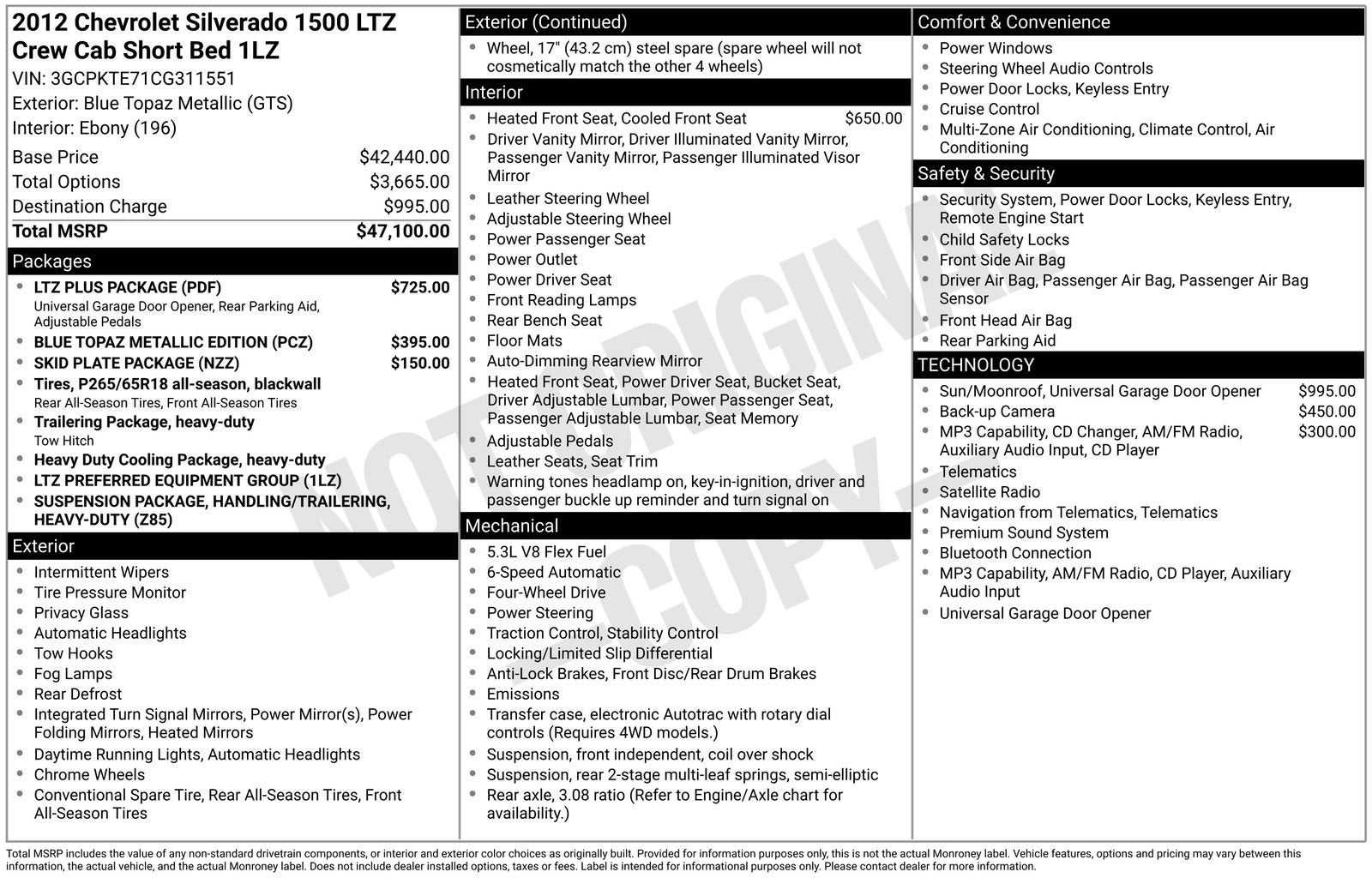 2012 Chevrolet Silverado 1500 LTZ