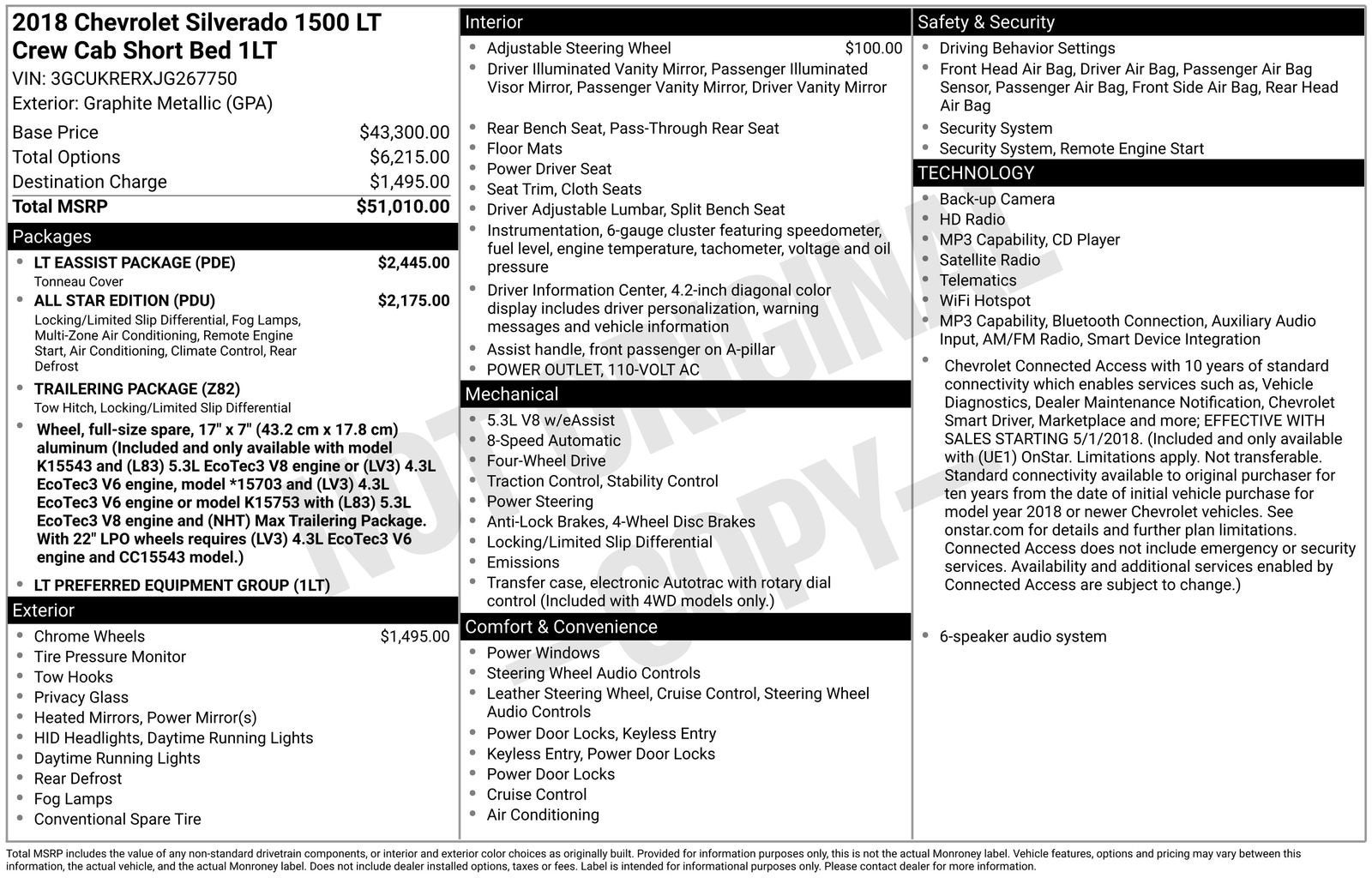 2018 Chevrolet Silverado 1500 LT