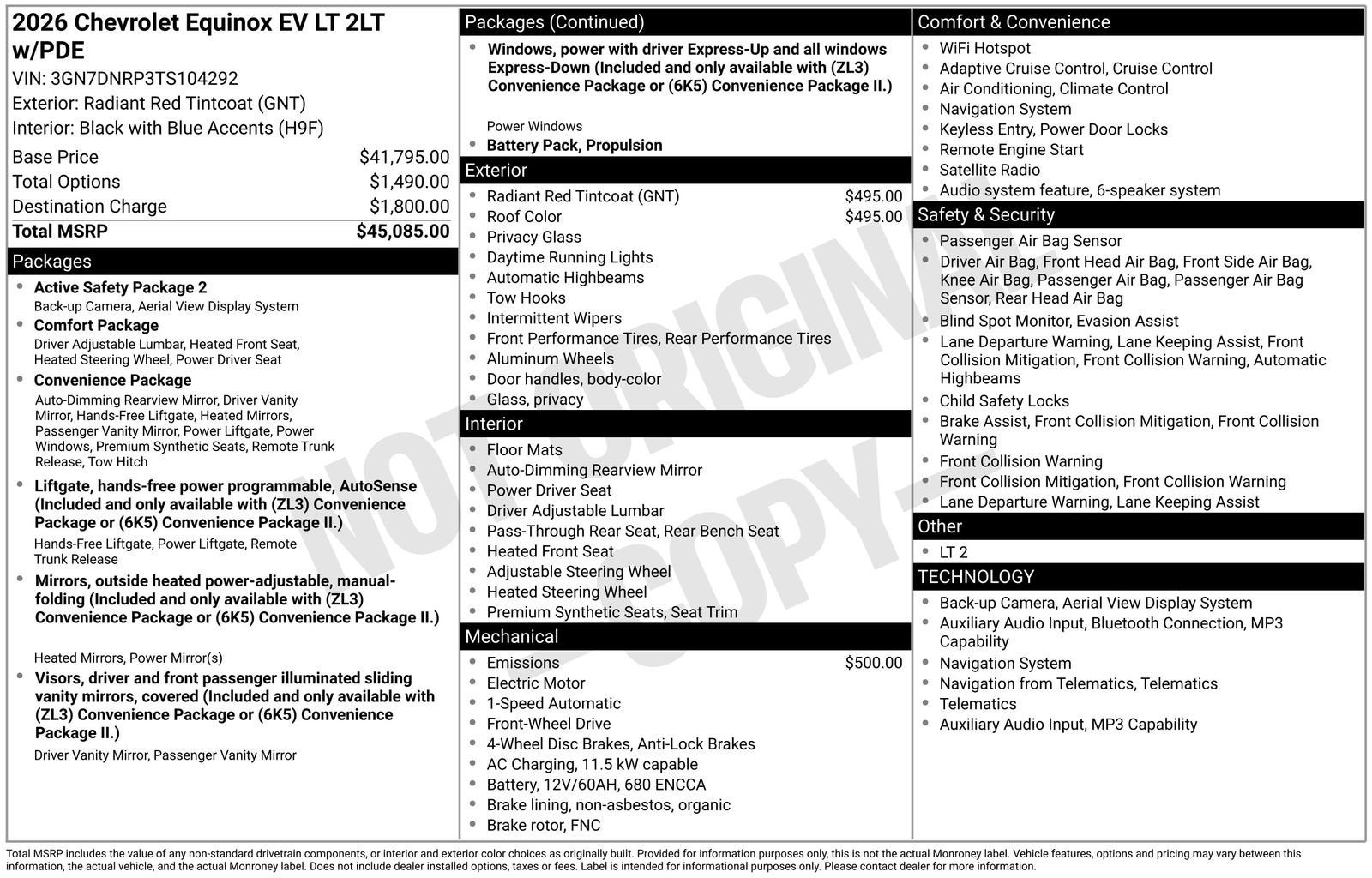 2026 Chevrolet Equinox EV LT