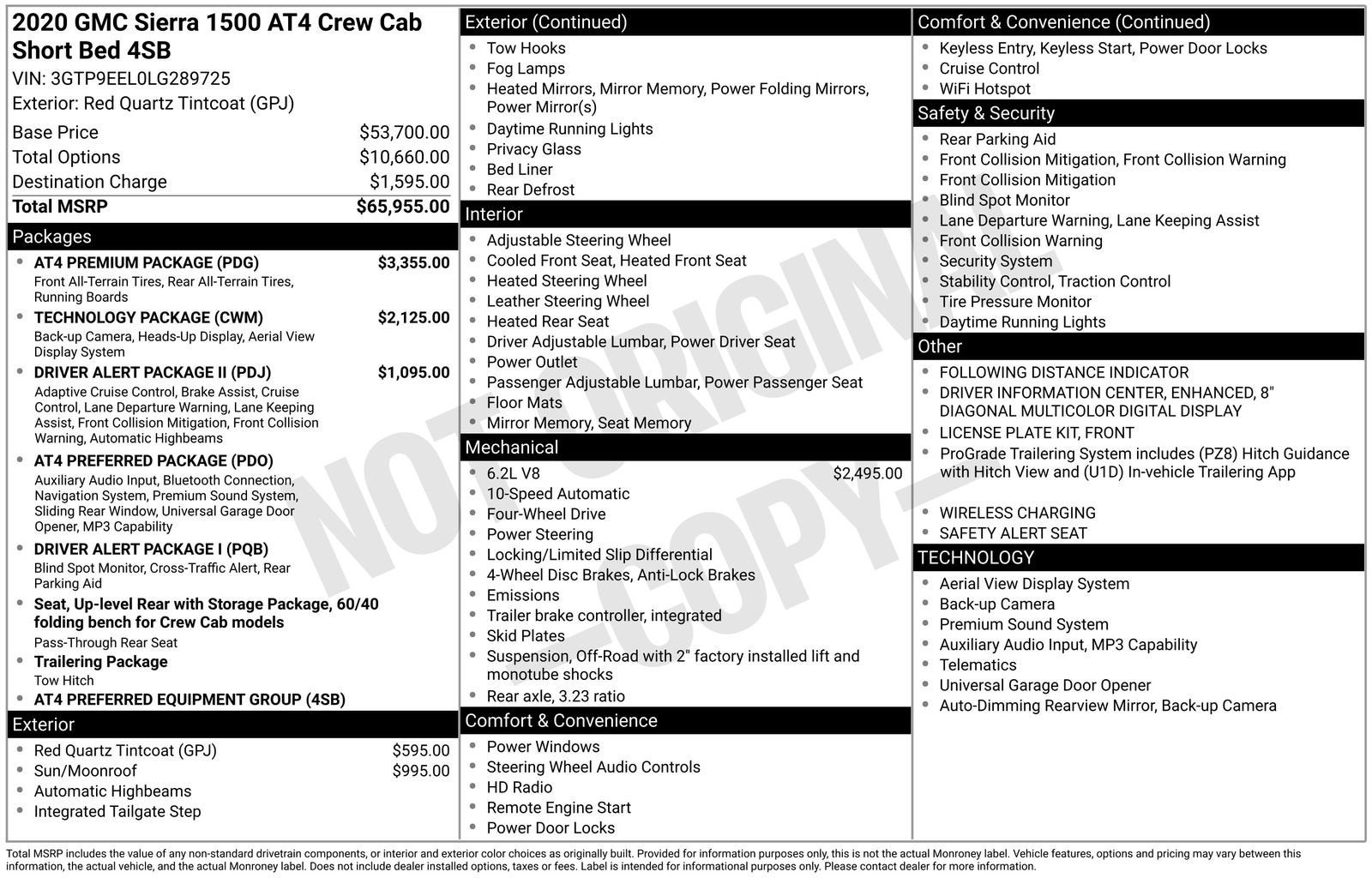 2020 GMC Sierra 1500 AT4