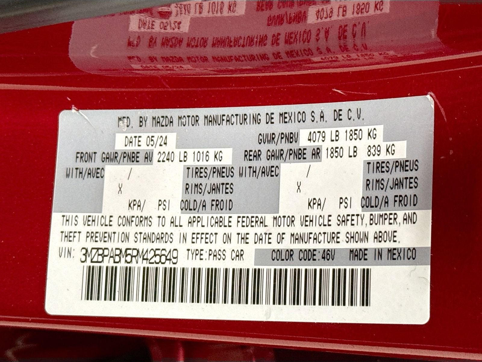 2024 Mazda Mazda3 Sedan 2.5 S Select Sport