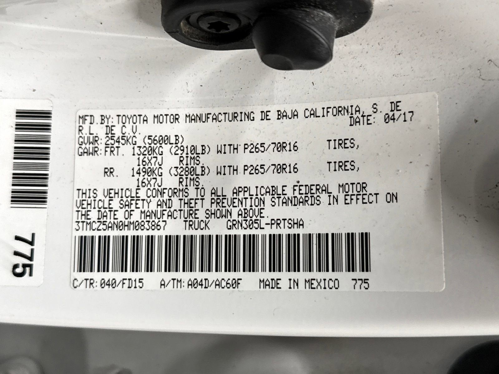 2017 Toyota Tacoma TRD Off Road