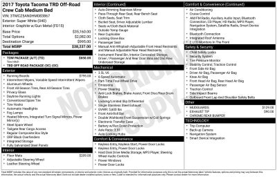 2017 Toyota Tacoma TRD Off Road