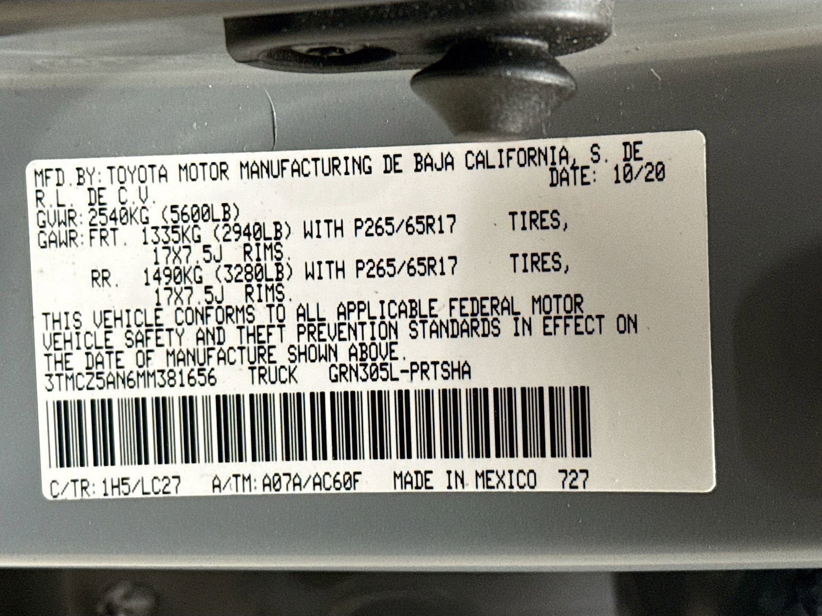 2021 Toyota Tacoma TRD Sport