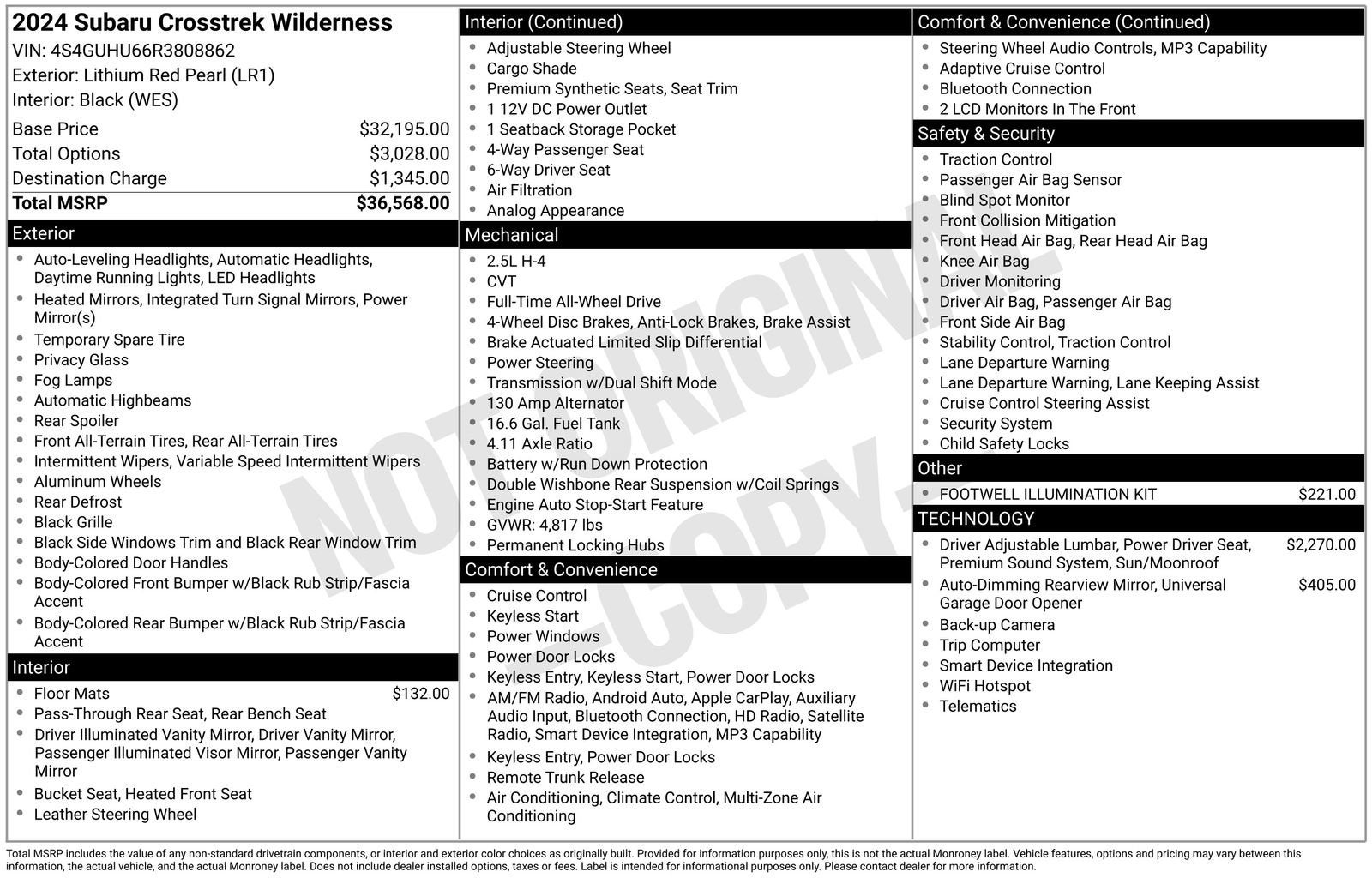 2024 Subaru Crosstrek Wilderness