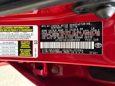 2019 Toyota Camry XSE