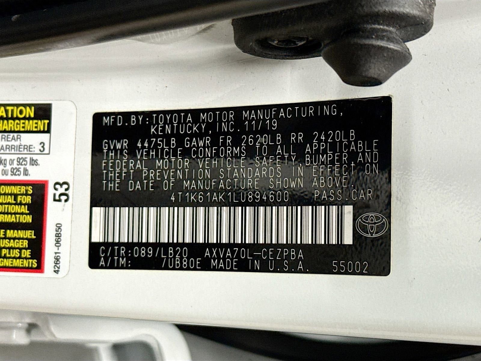 2020 Toyota Camry XSE