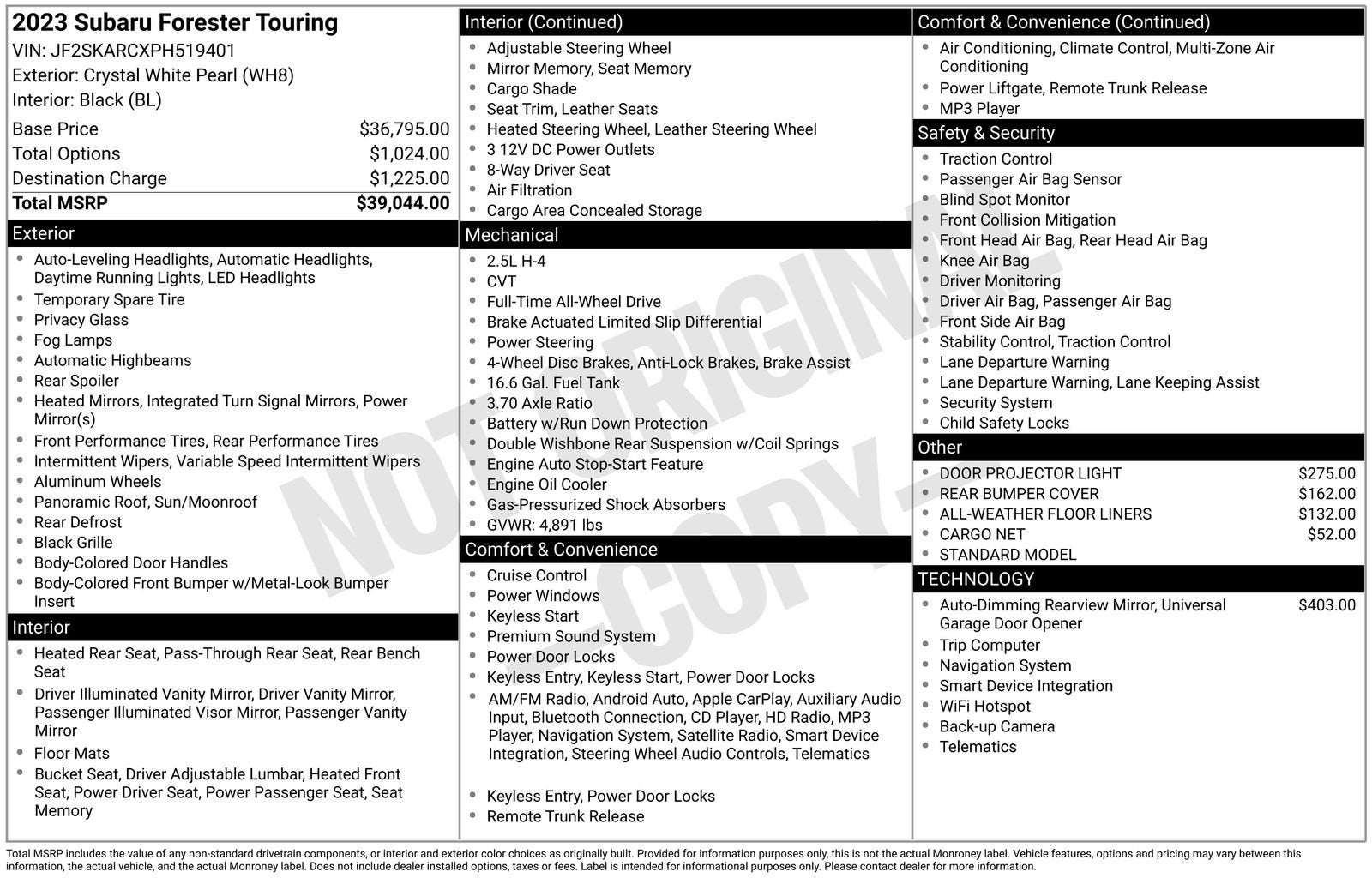 2023 Subaru Forester Touring