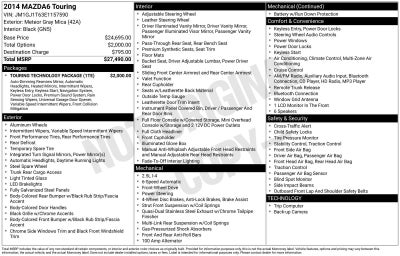 2014 Mazda Mazda6 i Touring