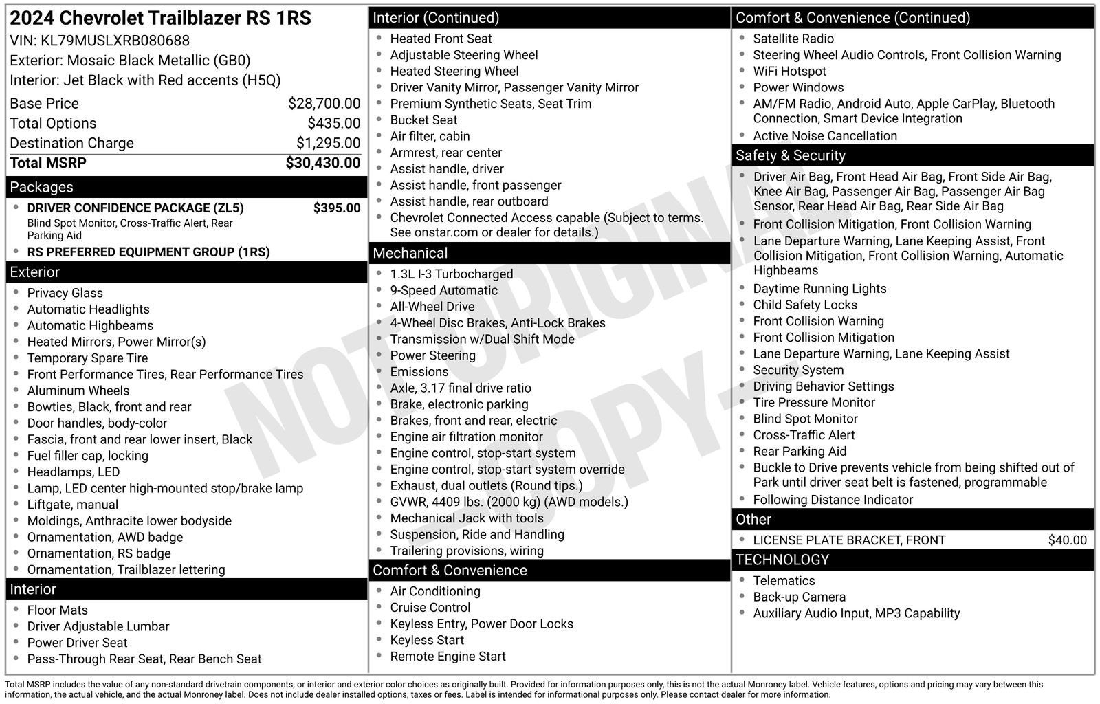 2024 Chevrolet Trailblazer RS