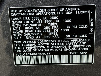 2022 Volkswagen Atlas Cross Sport 2.0T SE