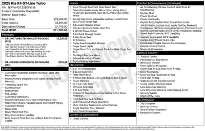 2025 Kia K4 GT-Line Turbo
