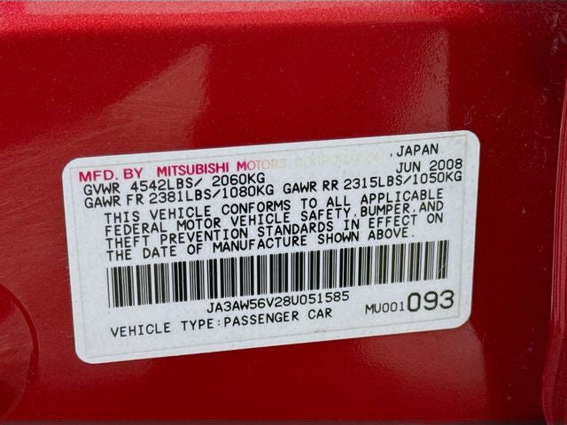 2008 Mitsubishi Lancer Evolution MR