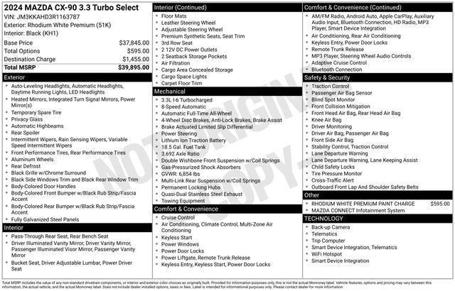2024 Mazda Mazda CX-90 3.3 Turbo Select