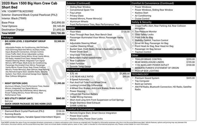 2020 RAM 1500 Big Horn/Lone Star