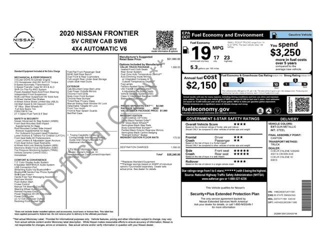2020 Nissan Frontier SV