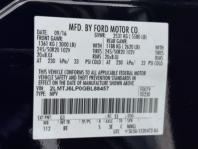 2016 Lincoln MKX Reserve