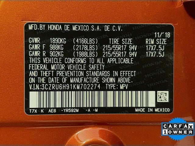 2019 Honda HR-V Touring