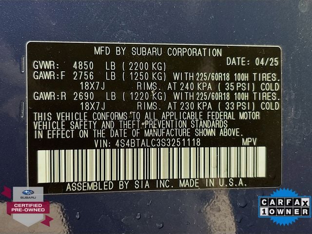 2025 Subaru Outback Onyx Edition