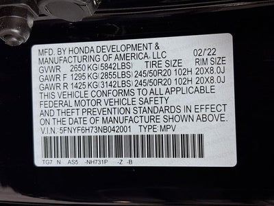 2022 Honda Pilot Black Edition