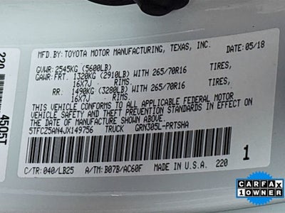 2018 Toyota Tacoma TRD Pro V6