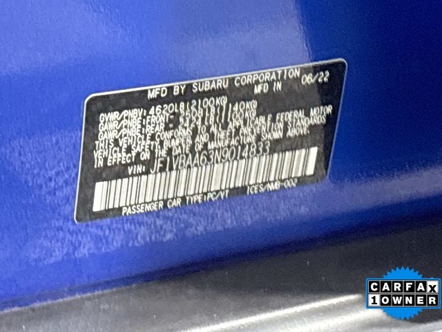 2022 Subaru WRX Base