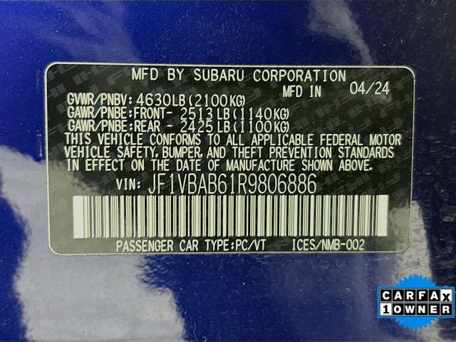 2024 Subaru WRX Base