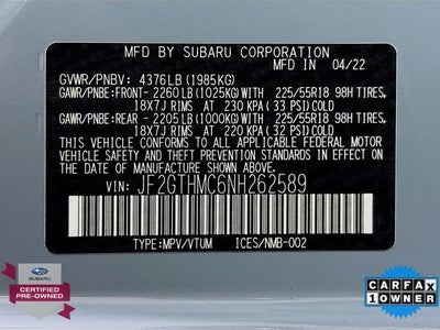 2022 Subaru Crosstrek Limited