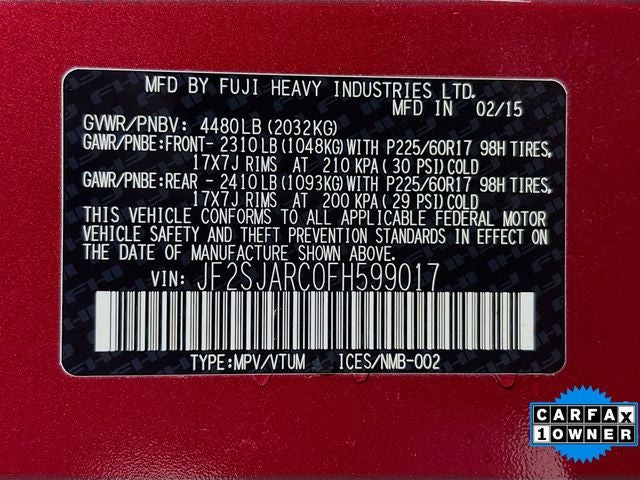 2015 Subaru Forester 2.5i Limited