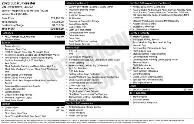 2020 Subaru Forester Base