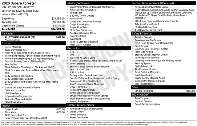 2020 Subaru Forester Base