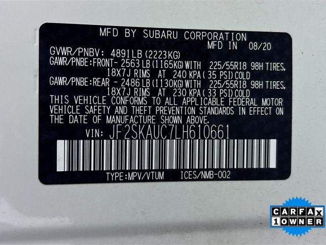 2020 Subaru Forester Limited