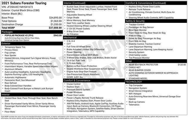 2021 Subaru Forester Touring