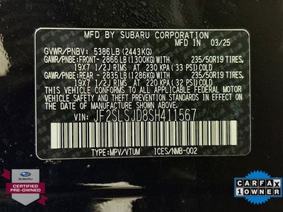 2025 Subaru Forester Hybrid Sport